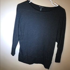 Kenneth Cole black and Gold striped top